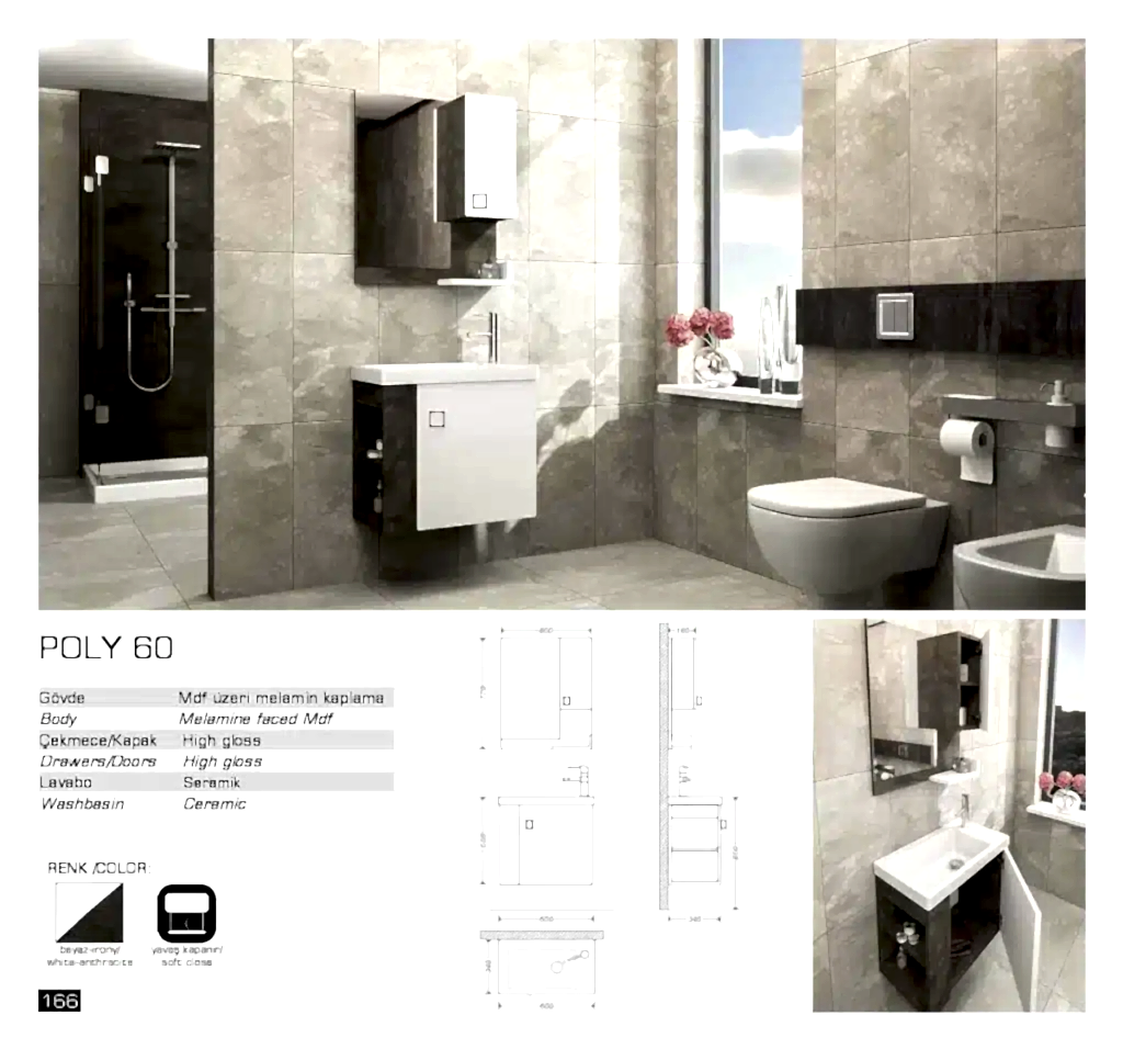 classic poly banyo mobilyası