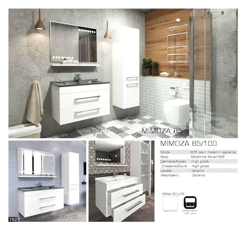 lux mimoza banyo mobilyası