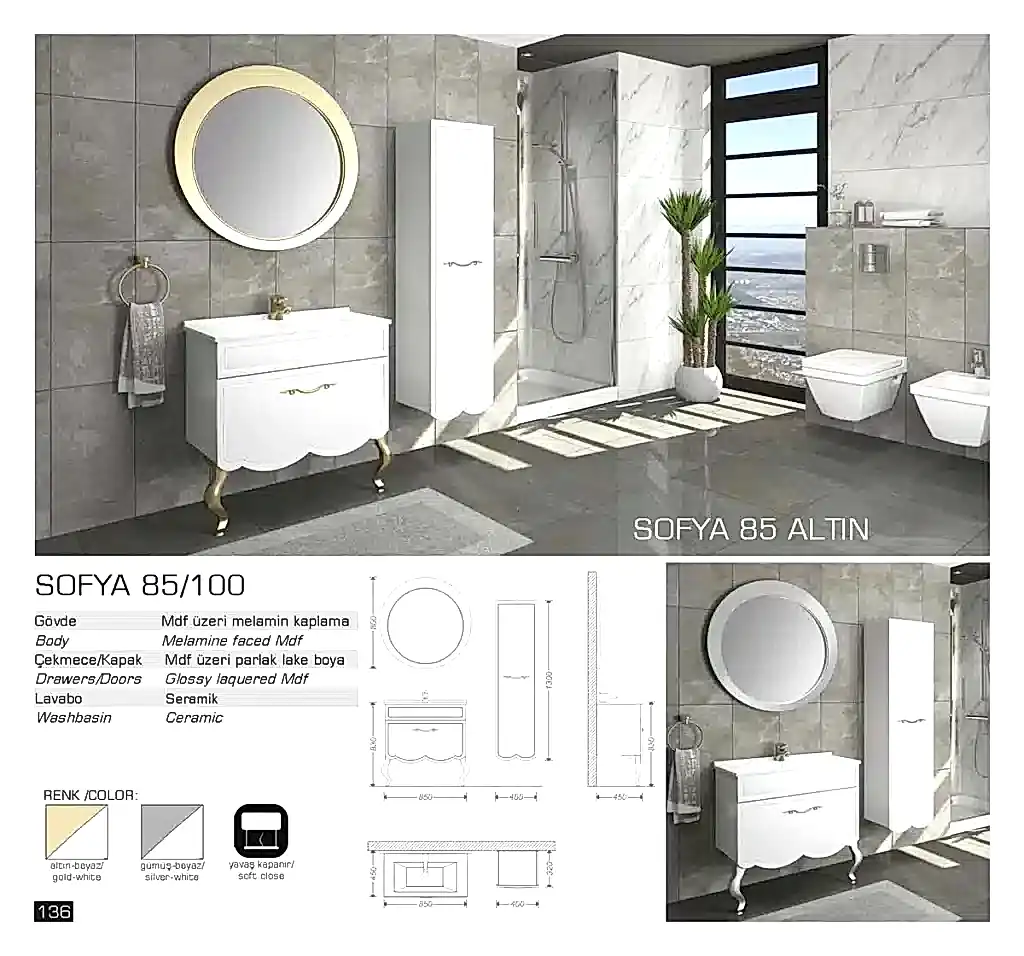 lux sofya banyo mobilyası
